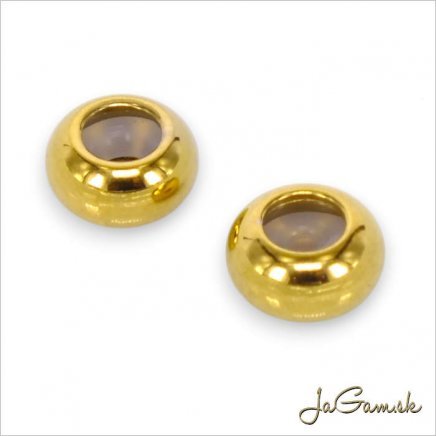 Korálka-slider 8x4mm CHIRURGICKÁ OCEĽ, 2ks (ch1716g)